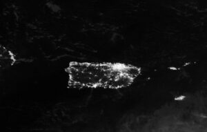 Luces iluminando a Puerto Rico el 29 de junio de 2024