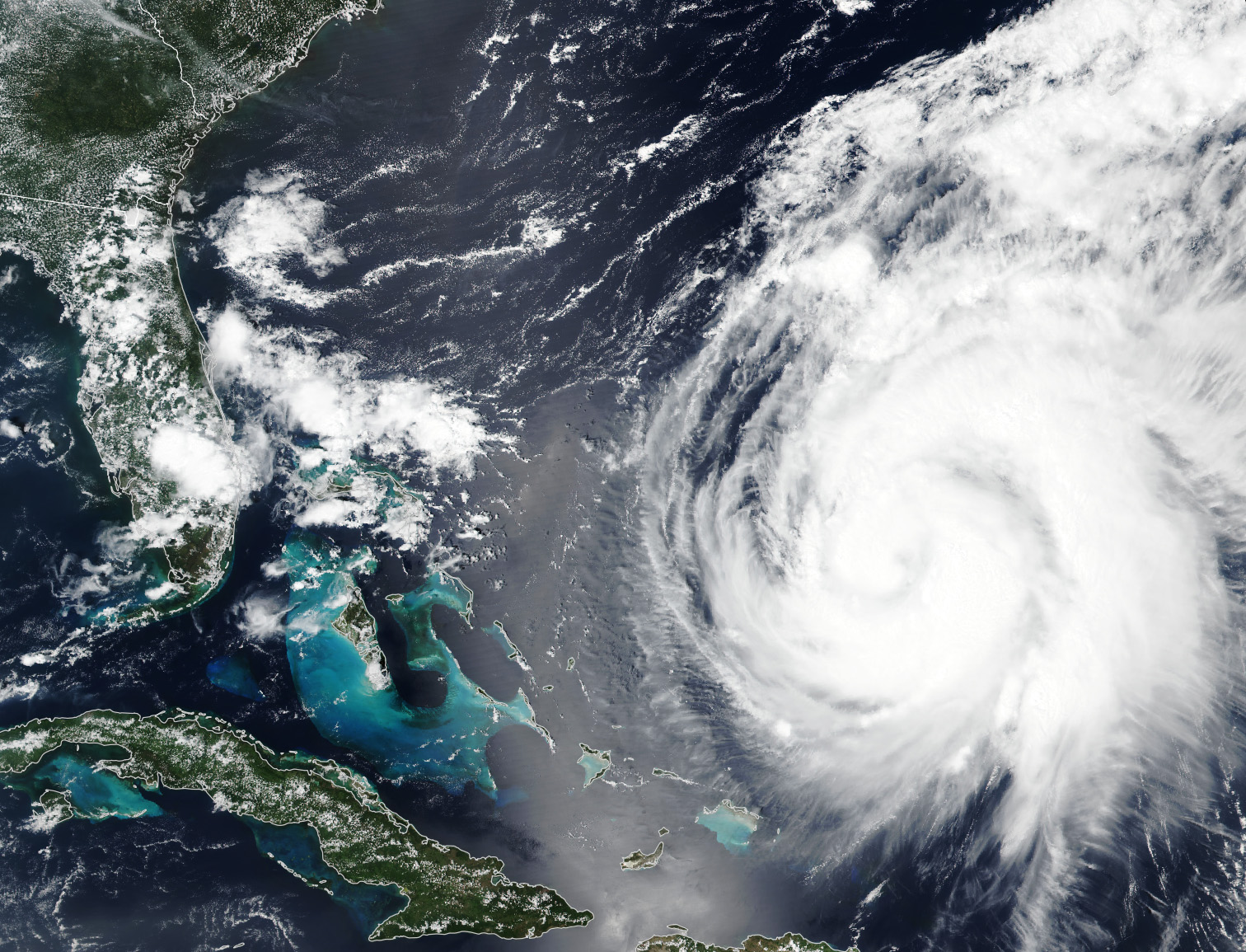 Imagen del huracán Ernesto en el Caribe