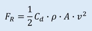 ecuación para la resistencia del aire