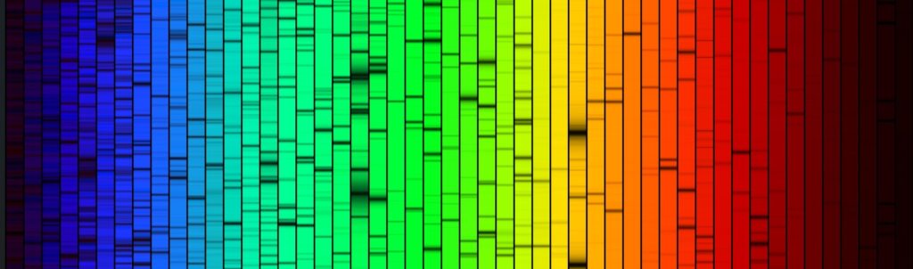 Un segmento del espectro solar