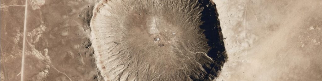 Crater de impacto en Arizona el 7 de Junio de 2007