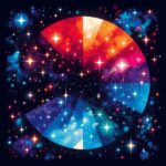 La imagen creada por Copilot simula el espectro de las estrellas.