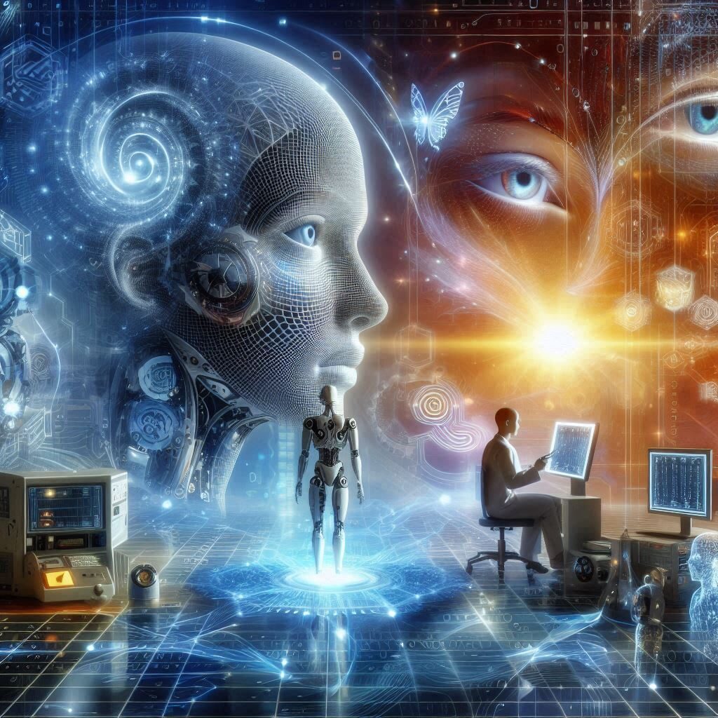 Computación cuántica, imagen generada por Copilot.