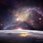 Una galaxia de estrellas vista desde la Tierra.