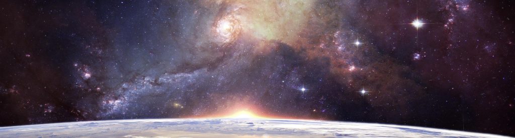 Una galaxia de estrellas vista desde la Tierra.