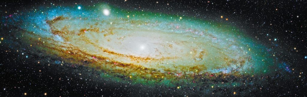 Captivating image of the Andromeda Galaxy (M31) captured from Oman under a starry night sky.